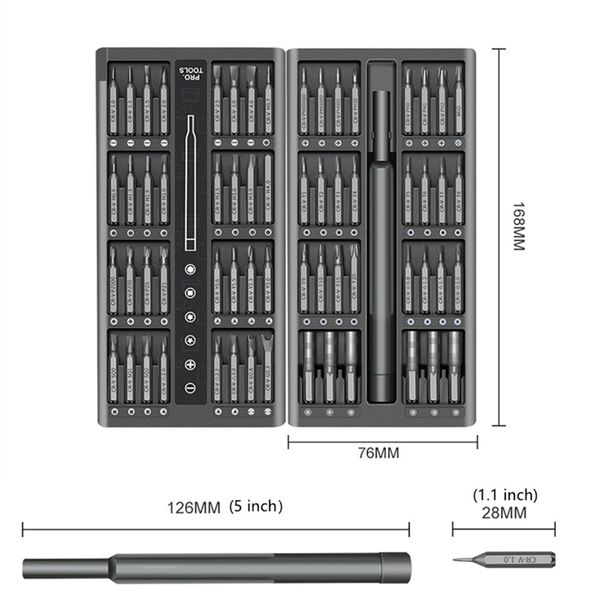 Screwdrivers Screwdriver Set 63 In 1 Magnetic Screwdriver Bit Set Precision Phillips Torx Hex Screwdriver Bits Repair Phone PC Tools 230417