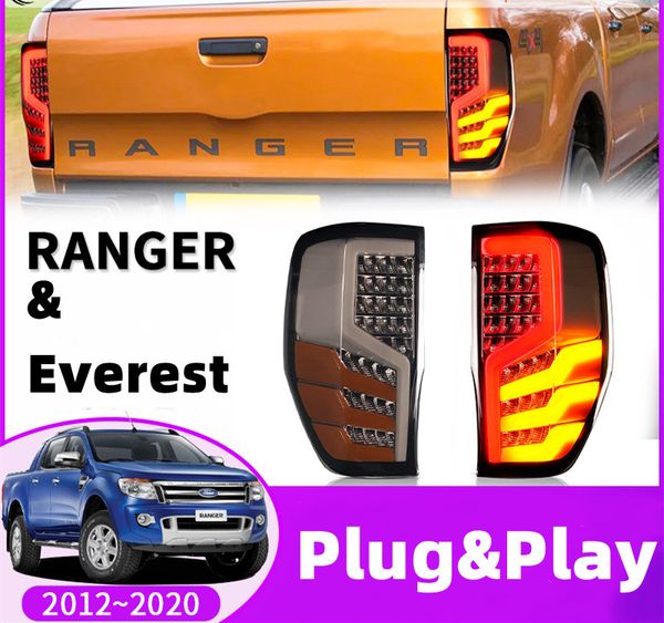 

taillight for ford ranger/everest 20 12-20 20 car modified led singal lamps accessories dynamic brake fog lights