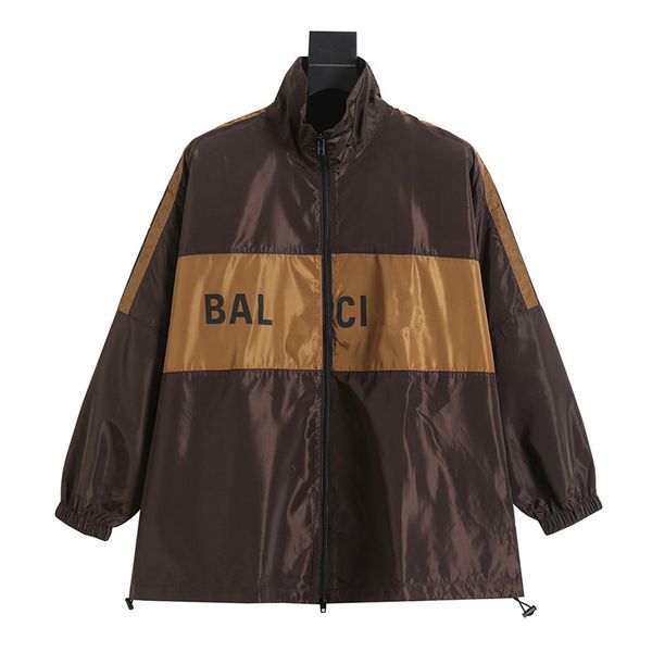 

men jacket spring jacket windbreaker letters windbreaker zipper hoodies for men sportwear clothing mens coat, Black;brown