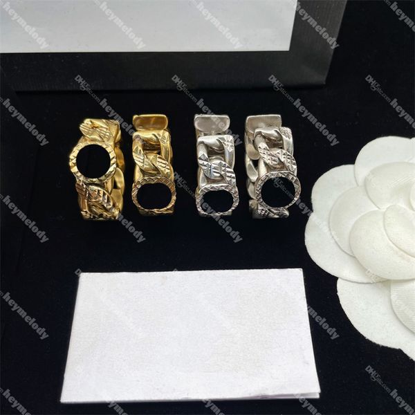 

luxury designer hoop earrings interlocking letter gold eardrops party wedding engagement lovers gift, Golden;silver