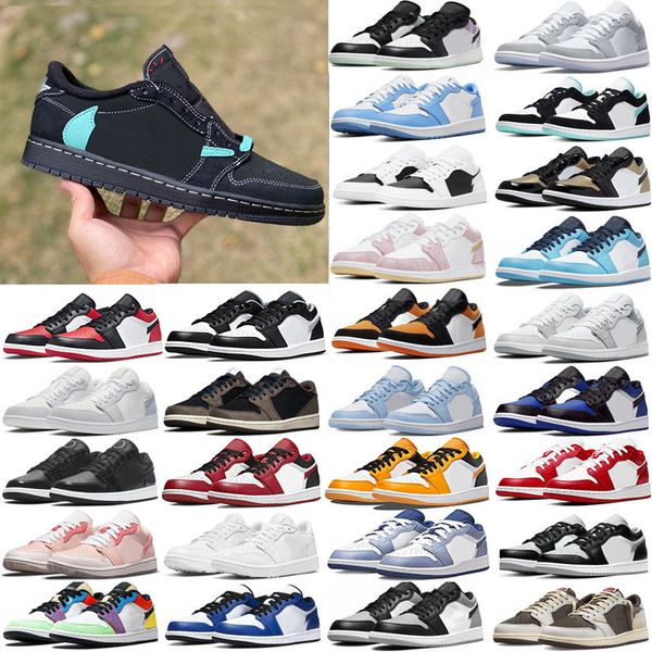 

with box designer jumpman 1 men low basketball shoes og reverse mocha shadow banned design x unc black university blue smokey grey designer