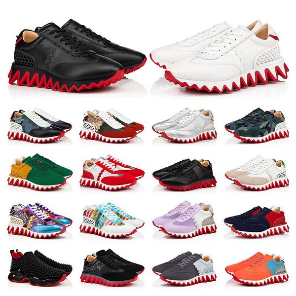 

2023 men women casual shoes luxury designers shark sports sneakers genuine leather rivet sharks red mens sport fashion trainers walking big, Black