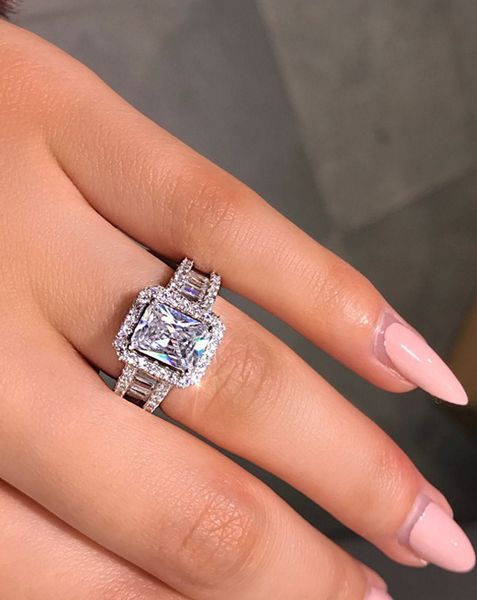 

diamond ring jewelry zircon engagement wedding ring women's soiree nightclub party rhinestone jewelry valentine's day anniversary, Golden;silver