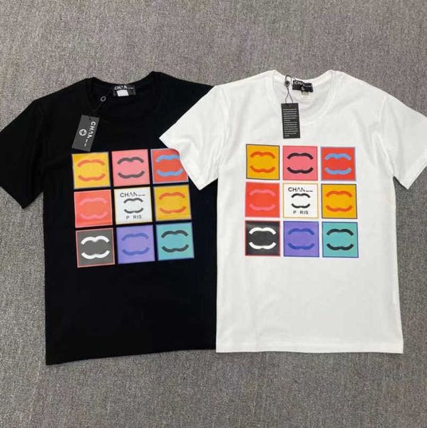 

luxury men's classics t shirt ch brand tees women t-shirt designer paris trendy letter print couple summer short sleeve cotton t-shirt, White;black