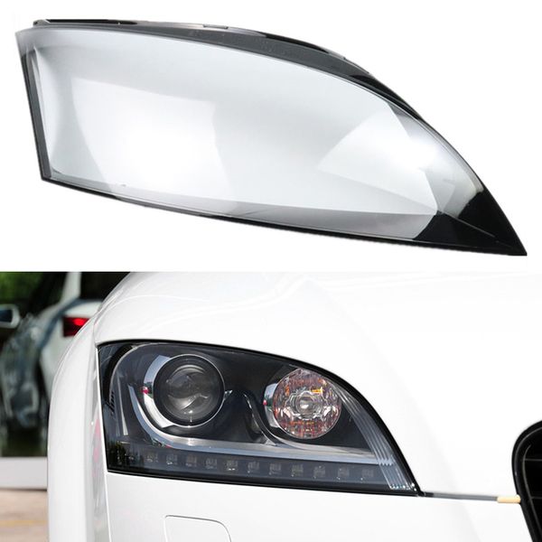 

auto head lamp light case for audi tt tts tt rs 2008-2014 car headlight lens cover lampshade glass lampcover caps headlamp shell