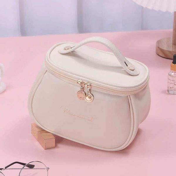 

cosmetic bags new portable makeup women s large travel pu leather waterproof storage case multifunction toiletry organizer 230417