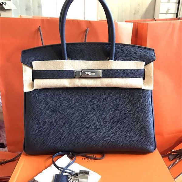 

totes 7a fashion birkins h erms shoulder bags bags handbags appreciated midnight blue buckle togo 25/30/35cmqq with logo