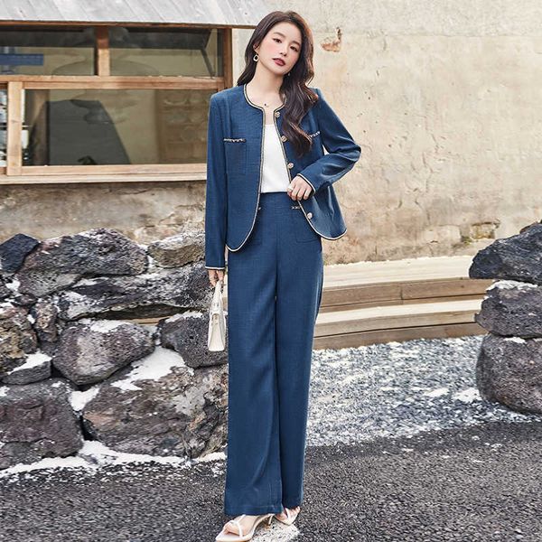 

luxury and luxurious high-end westernized style fried street small fragrance set french pants two-piece women's gentle korean top, Black;white