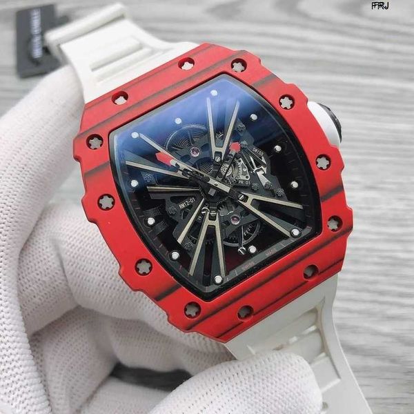 

richard'ss same business casual carbon fiber mens fully automatic mechanical watch atmosphere sports fashion miller frj frj, Slivery;golden