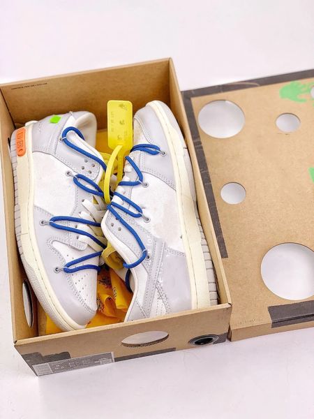 

ow sb dunks basketball shoes sail neutral grey outdoor shoes with original box