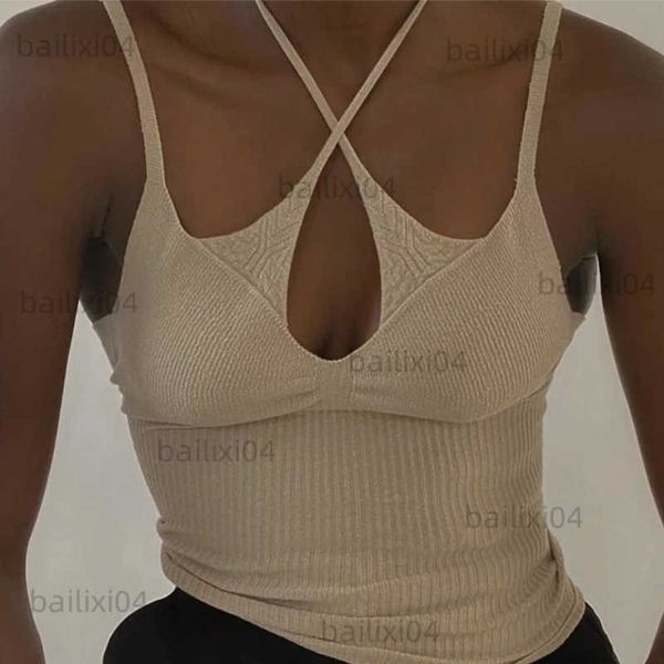 

women's tanks camis women knit crop camis t230417, White