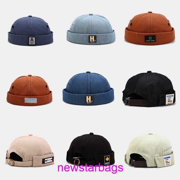 

original edition designer hermsie hat for sale korean version of new label landlord hat street trend men and women hiphop yuppy round brimle, Blue;gray