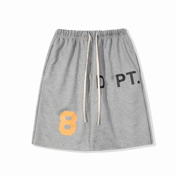 

men's american fashion brand galleryes depts hand-painted splash printing pure cotton terry shorts fog high street 5-point casual chino, White;black