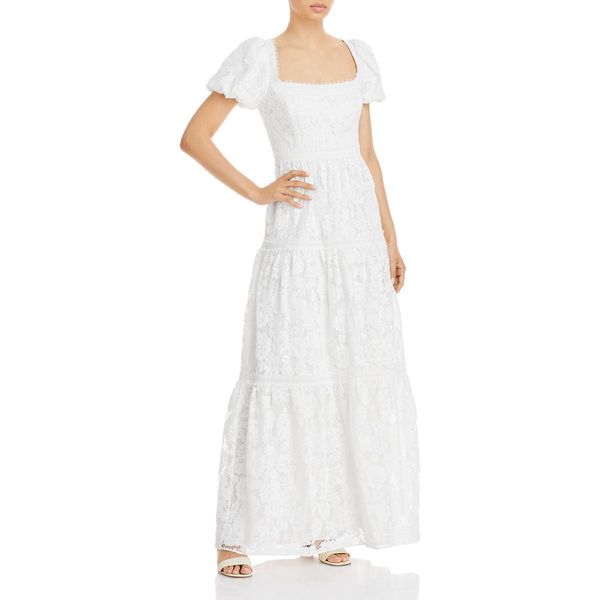 

aqua womens lace tiered long evening dress gown bhfo 1913, Black;red