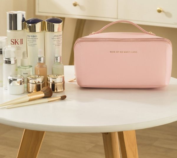 

high beauty new pu travel cosmetics bag makeup portable women's wholesale large capacity multifunctional bags