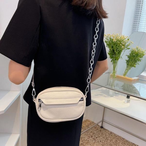 

shoulder bags simple crossbody handbags small square messenger adjustable strap chain bag zipper for girl satchel