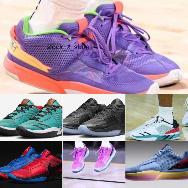 

school kids ja morant men 1 scratch white basketball women shoes for sale midnight grade sneakers with box us4-us12 23ss, Black