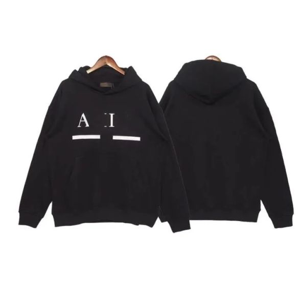 

designer hoodie mens tassel letters amari hooded sweatshirt men women luxury hoody oversized long sleeve pullover hoodies fashion streetwear, Black