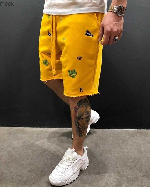 

men's shorts new fitness joggers men shorts summer relaxed fit breeches bermuda casual short pants stick social cargo men fashion short, White;black