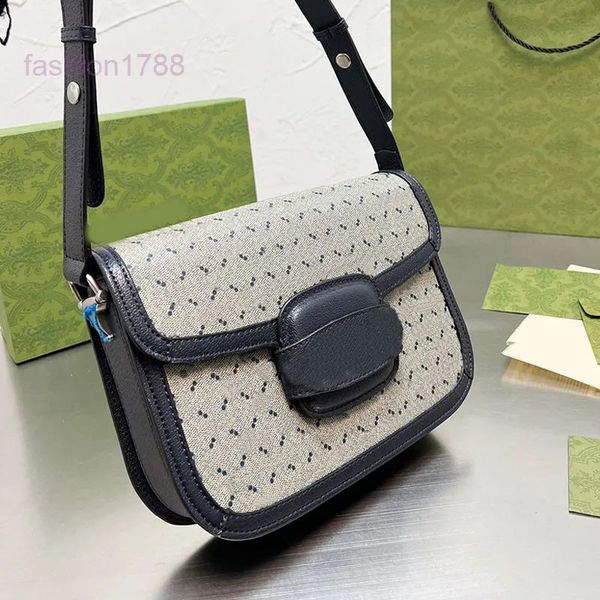 

evening bags women cross body bag shoulder bags horse buckle handbag vintage clutch purse metal hardware dot letter flap 2023, Black;red