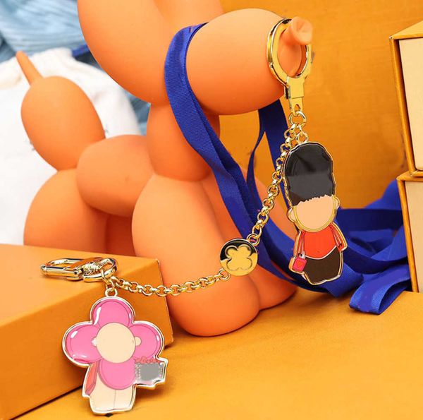 

keychains lanyards fashion key chain designer keychain luxury designers letter flower pendant classic keys buckle womens safety ornaments wi, Silver