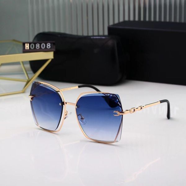 

designer brand luxury channel slim sunglasses for men square trendy women's sunscreen versatile temperament polarized uv proof strong l, White;black