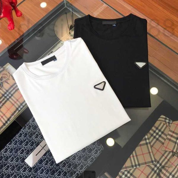 

men's t-shirts designer brand triangle stitching short sleeve t shirt pure cotton sweatshirt men women tshirt round neck pullover over, White;black