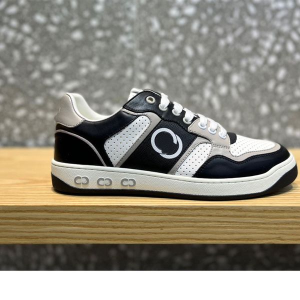 

designer casual sports shoes men platform runner sneaker a discreet interlocking g embroidery mens summer comfortable breathable cowhide sne, Black