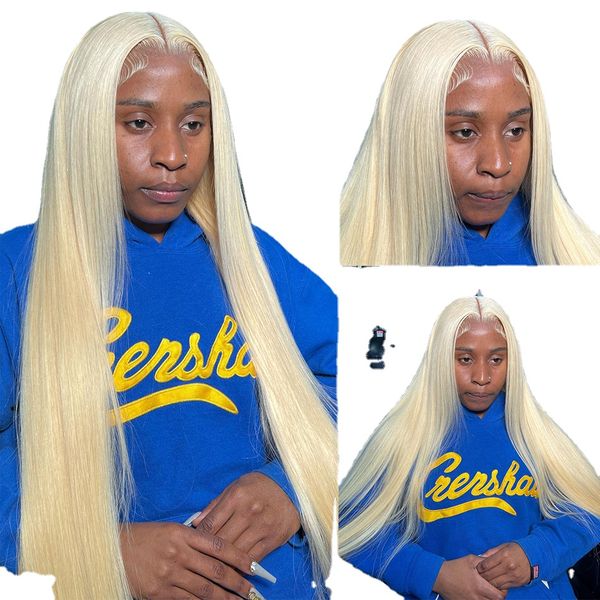 

lace wig remy 30 inch brazilian straight 613 honey blonde lace front human hair wigs transparent lace frontal wigs pre plucked, Black;brown
