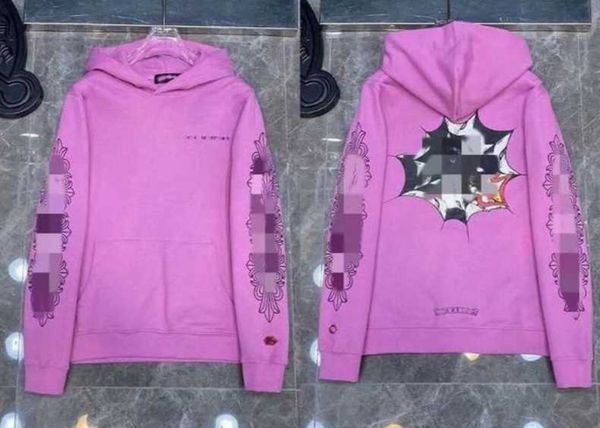 

men's hoodies & sweatshirts designer womens hoodies designer chrome winter sweatshirts heart hoodie ch long sleeve jacket loose hooded, Black