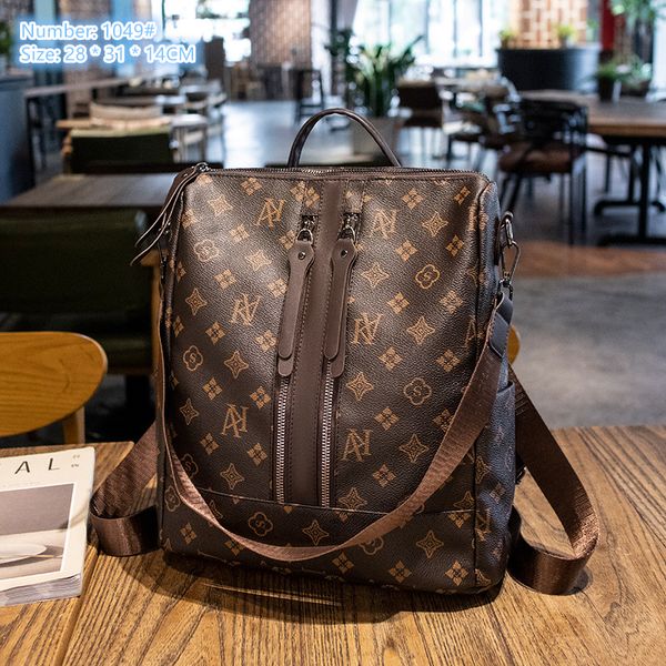 

wholesale ladies shoulder bag 4 colors fashion anti-theft travel backpacks large-capacity wear-resistant printed handbag street popular lett