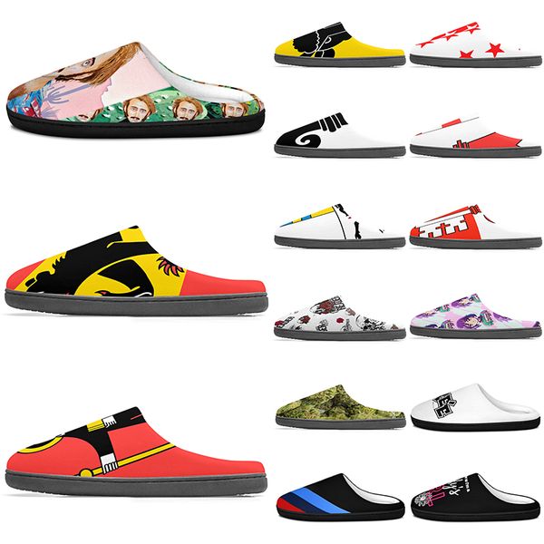 

diy Slippers Custom Slippers Customized Cotton Slippers Men Women Cotton Slippers lovely antislip antiskid Warm Customized Patterns big Size 11434