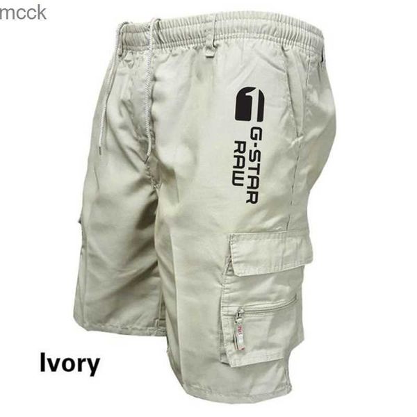 

men's shorts 2023 summer men's cargo shorts fashion multi-pocket hiking short pants homme loose boardshorts male drawstring runnin, White;black