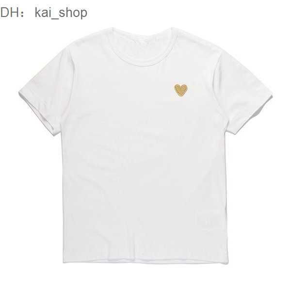 

men's t-shirts play mens t shirt designer cdg embroidery red heart des casual women s badge quanlity tshirts cotton short sleeve summer, White;black