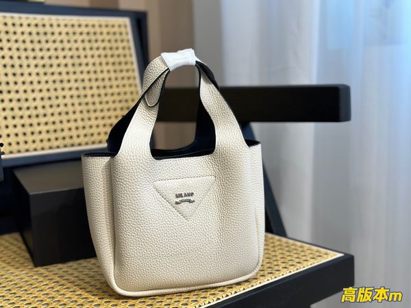 

fashion brand bag classic mini bucket leather tote cabbage basket handbag