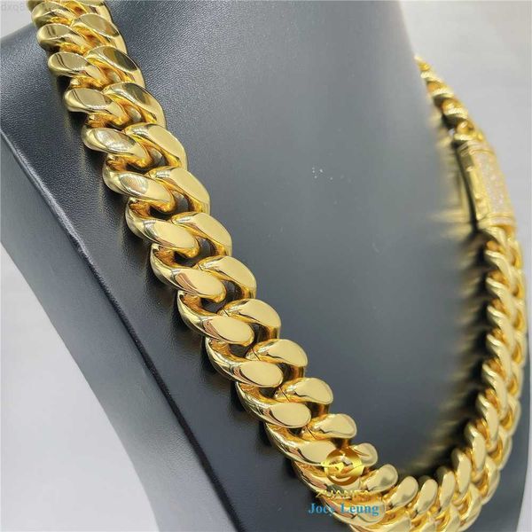 

hip hop jewelry stainless steel chain vvs moissanite diamond lock cuban link chain necklace, Silver