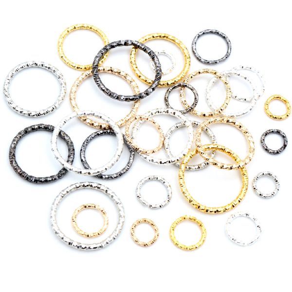 

50-100pcs/lot 8 10 15 18 20mm 5-colors jump rings round twisted split rings connectors for diy jewelry finding making supplies jewelry makin, Blue;slivery