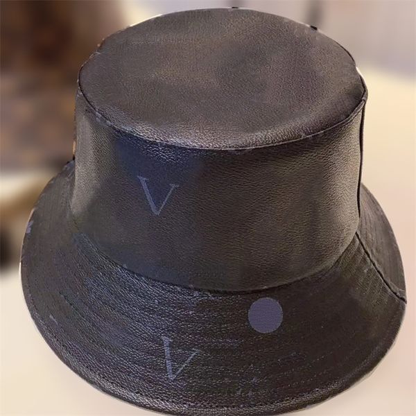 

fashion man women leather bucket hats printed designer fisher caps warm womens letter old flower bucket hat mens street cap designers casque, Blue;gray