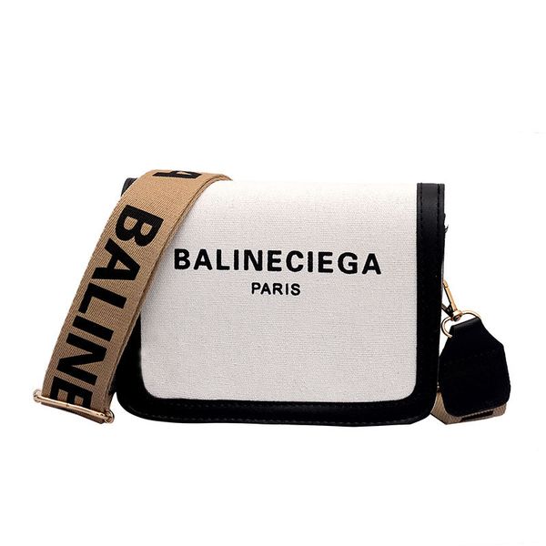 

designer bag canvas square bag lady versatile wide strap shoulder crossbody bag women purse new fashion bags