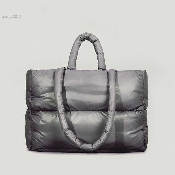 

totes winter soft large padded tote bags fashion quilted handbags designer nylon down cotton ladies shoulder bag 2022 handle purse