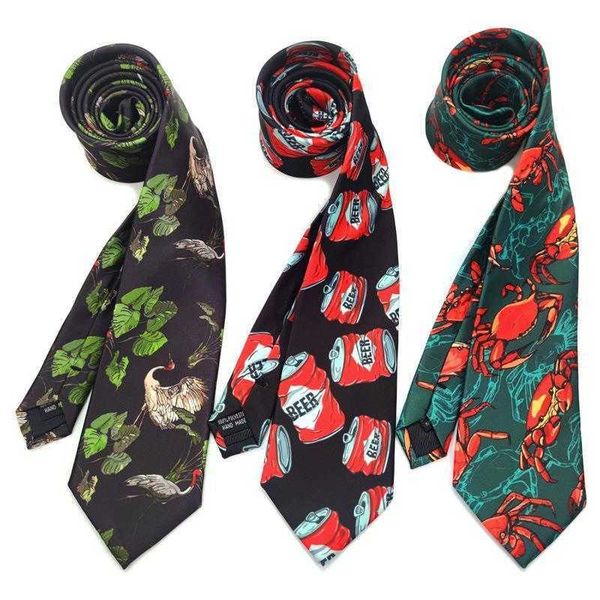 

personalized printed hand tie cola crab crane youth advanced, Blue;purple