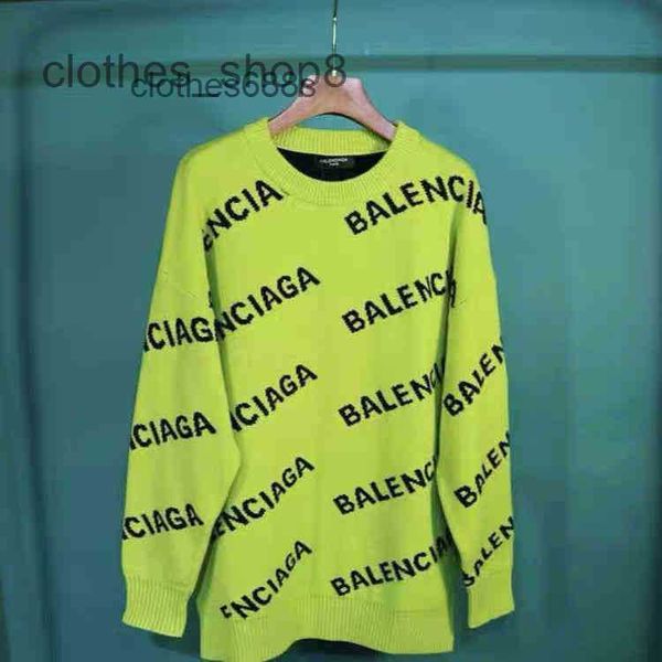 

designer hoodies balencg' fashion men's sweaters level version 23 autumn and winter new letter over printed bullet screen sweater, White;black