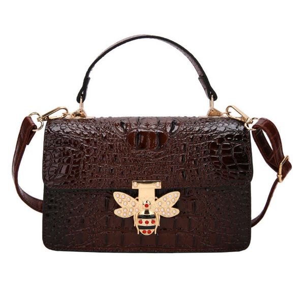 

crocodile women's bag 2023 new fashion versatile small square bag one shoulder crossbody bag bags 230417