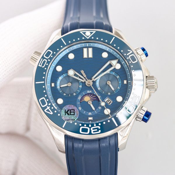 

ceramic mens watch mechanical automatic 9100 movement waterproof watches 44mm luminous business sapphire wristwatches montre de luxe, Slivery;brown