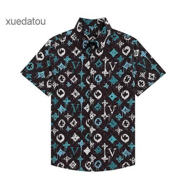 

blouse design high shirts quality men's camisas de hombre fashion geometric letter print casual shirts men short sleeve turn down colla, White;black