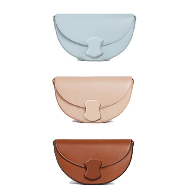 

luxury croissant cross body half moon bag teen triomphe designer shoulder even bag genuine leather women's man totes handbags messenger