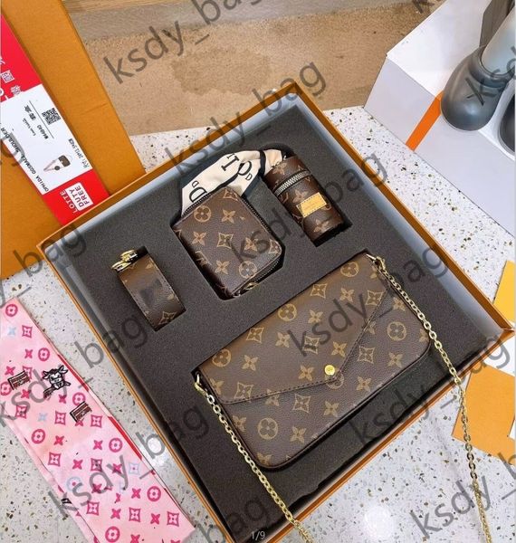 

2023 exclusive designer bags shoulder bag crossbody 23x13cm luxury messenger tote bag wallet favorite purse 3 piece set chain classic wallet