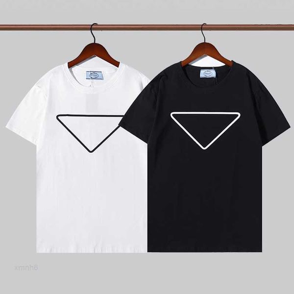 

2023 new designer summer short sleeve t-shirt solid 3d printed men's o-neck casual loose tees top, White;black