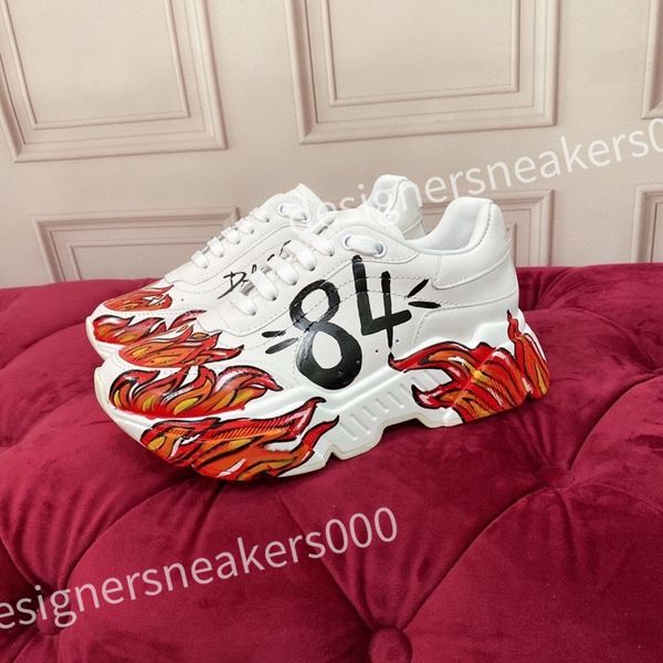 

new luxury mens shoes sneakers fashion trend atmospheric designer sneaker pure black non-slip outsole outdoor laces high quality, Red;white