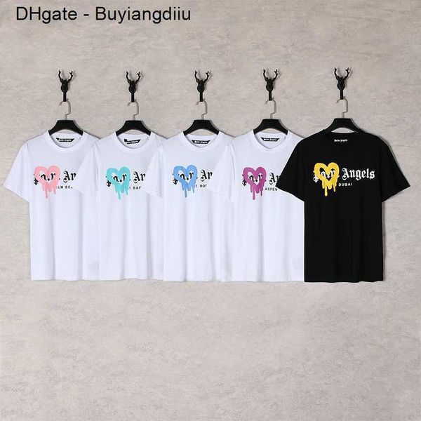 

men's t shirts luxury mens womens palms angles designer t shirts printed fashion man t-shirt cotton casual tees unisex, White;black